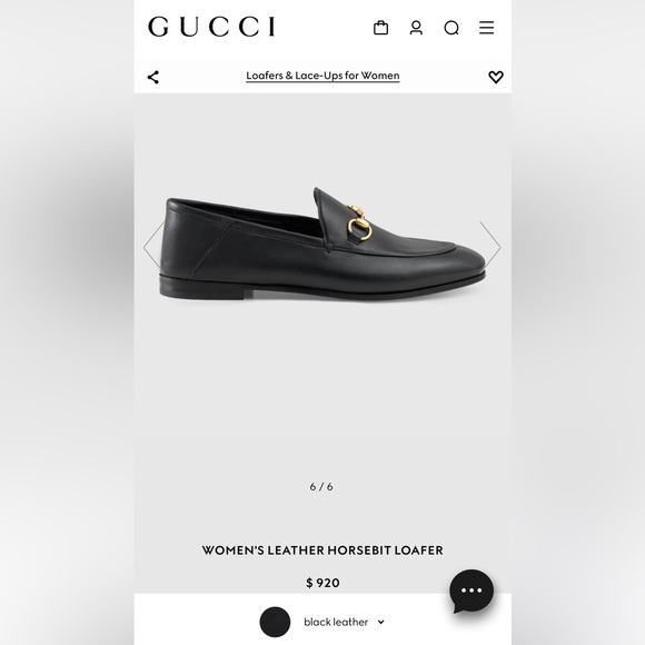 AGNELLO PLONGE AUTHENTIC USED BLACK LEATHER GUCCI LOAFERS WOMEN SIZE 36 1/2. - Picture 8 of 9